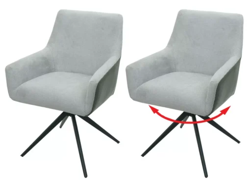 Chaise De Salle à Manger MCW-L91 (lot De 2),gris Clair Similicuir Gris Foncé -Meilleur Meubles Magasin chaise 24551813
