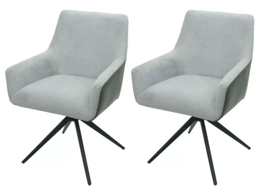 Chaise De Salle à Manger MCW-L91 (lot De 2),gris Clair Similicuir Gris Foncé -Meilleur Meubles Magasin chaise 24551815