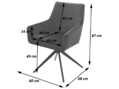Chaise De Salle à Manger MCW-L91 (lot De 2),gris Clair Similicuir Gris Foncé -Meilleur Meubles Magasin chaise 24551817