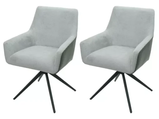 Chaise De Salle à Manger MCW-L91 (lot De 2),gris Clair Similicuir Gris Foncé -Meilleur Meubles Magasin chaise 24551821