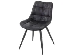 Chaise De Salle à Manger MCW-E57 (lot De 6),tissu / Textile Noir -Meilleur Meubles Magasin chaise 24552045