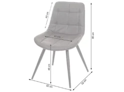 Chaise De Salle à Manger MCW-E57 (lot De 6),tissu / Textile Noir -Meilleur Meubles Magasin chaise 24552055