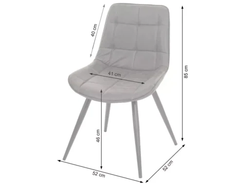 Chaise De Salle à Manger MCW-E57 (lot De 6),tissu / Textile Noir -Meilleur Meubles Magasin chaise 24552055