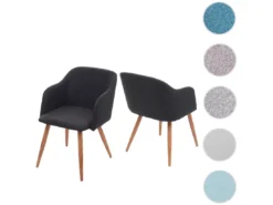 Chaise De Salle à Manger MCW-D71 (lot De 2),gris Anthracite -Meilleur Meubles Magasin chaise 24552395