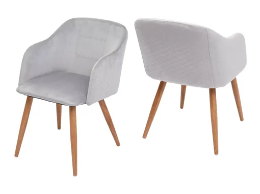 Chaise De Salle à Manger MCW-D71 (lot De 2),velours Gris Clair -Meilleur Meubles Magasin chaise 24552451