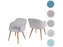 Chaise De Salle à Manger MCW-D71 (lot De 2),velours Gris Clair -Meilleur Meubles Magasin chaise 24552465