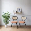 Lot De 2 Chaises En Cannage Et Tissu Boucle Rouille ELENA - HAPPY GARDEN -Meilleur Meubles Magasin chaise 24652135