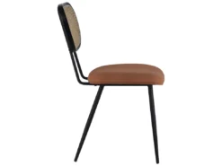 Lot De 2 Chaises En Cannage Et Tissu Boucle Rouille ELENA - HAPPY GARDEN -Meilleur Meubles Magasin chaise 24652139