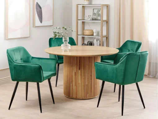 Lot De 2 Chaises En Velours Vert émeraude JASMIN -Meilleur Meubles Magasin chaise 24685127