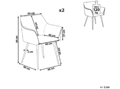 Lot De 2 Chaises En Velours Vert émeraude JASMIN -Meilleur Meubles Magasin chaise 24685129