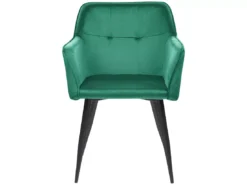 Lot De 2 Chaises En Velours Vert émeraude JASMIN -Meilleur Meubles Magasin chaise 24685131