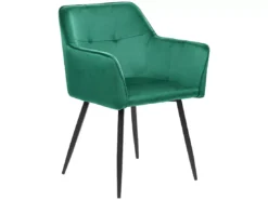 Lot De 2 Chaises En Velours Vert émeraude JASMIN -Meilleur Meubles Magasin chaise 24685133