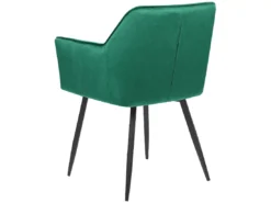 Lot De 2 Chaises En Velours Vert émeraude JASMIN -Meilleur Meubles Magasin chaise 24685135