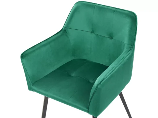 Lot De 2 Chaises En Velours Vert émeraude JASMIN -Meilleur Meubles Magasin chaise 24685137