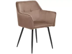 Lot De 2 Chaises En Velours Marron JASMIN -Meilleur Meubles Magasin chaise 24685165