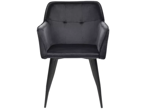 Lot De 2 Chaises En Velours Noir JASMIN -Meilleur Meubles Magasin chaise 24685245