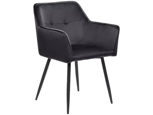 Lot De 2 Chaises En Velours Noir JASMIN -Meilleur Meubles Magasin chaise 24685247