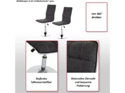 Chaise De Salle à Manger MCW-C41 (lot De 2),gris Crème -Meilleur Meubles Magasin chaise 24773723