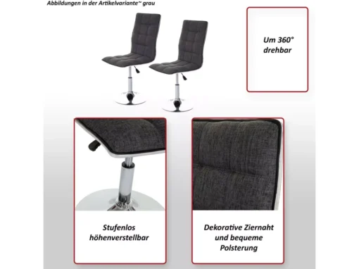 Chaise De Salle à Manger MCW-C41 (lot De 2),gris Crème -Meilleur Meubles Magasin chaise 24773723