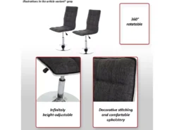 Chaise De Salle à Manger MCW-C41 (lot De 2),gris Crème -Meilleur Meubles Magasin chaise 24773725