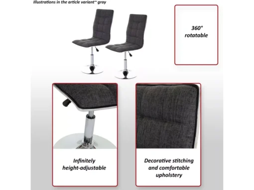 Chaise De Salle à Manger MCW-C41 (lot De 2),gris Crème -Meilleur Meubles Magasin chaise 24773725