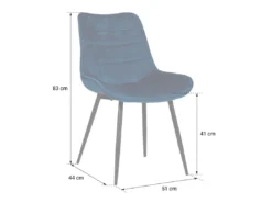 Lot De 2 Chaises En Velours LOUISE Vertes - HAPPY GARDEN -Meilleur Meubles Magasin chaise 9241747