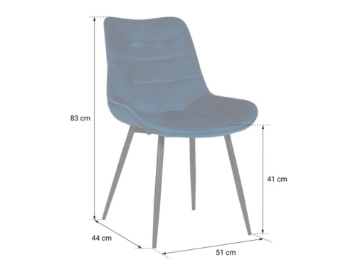 Lot De 2 Chaises En Velours LOUISE Vertes - HAPPY GARDEN -Meilleur Meubles Magasin chaise 9241747