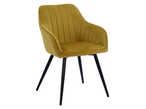 Chaise En Velours BERTILLE Moutarde - HAPPY GARDEN -Meilleur Meubles Magasin chaise 9249141