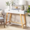 Console Blanc Et Bois Clair SULLY -Meilleur Meubles Magasin console 12593805