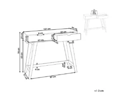 Console Blanc Et Bois Clair SULLY -Meilleur Meubles Magasin console 12593819