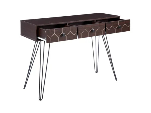 Console Bois Sombre Et Noir MALSALA -Meilleur Meubles Magasin console 12595423