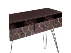 Console Bois Sombre Et Noir MALSALA -Meilleur Meubles Magasin console 12595427