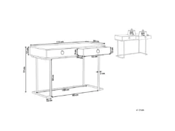 Console Noire Et Dorée 2 Tiroirs WESTPORT -Meilleur Meubles Magasin console 16285677
