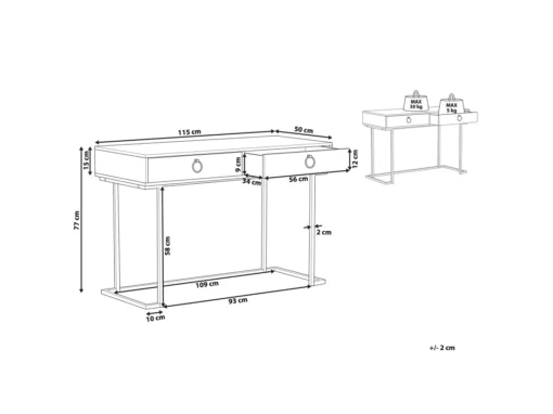 Console Noire Et Dorée 2 Tiroirs WESTPORT -Meilleur Meubles Magasin console 16285677