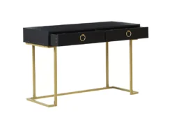 Console Noire Et Dorée 2 Tiroirs WESTPORT -Meilleur Meubles Magasin console 16285679
