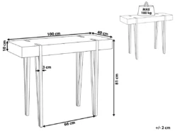 Console Effet Béton Gris Clair ADENA -Meilleur Meubles Magasin console 16285777