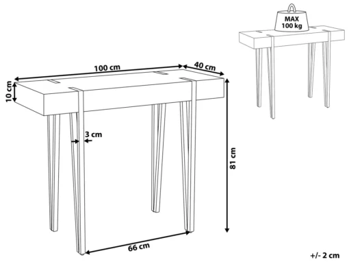 Console Effet Béton Gris Clair ADENA -Meilleur Meubles Magasin console 16285777