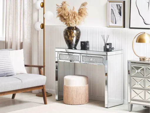Console Effet Diamants Broyés / Miroir 2 Tiroirs TILLY -Meilleur Meubles Magasin console 16285849