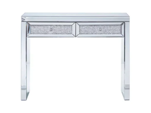 Console Effet Diamants Broyés / Miroir 2 Tiroirs TILLY -Meilleur Meubles Magasin console 16285859