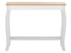 Table Console Blanche Et Bois Clair HARTFORD -Meilleur Meubles Magasin console 16286163