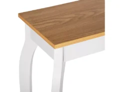 Table Console Blanche Et Bois Clair HARTFORD -Meilleur Meubles Magasin console 16286165
