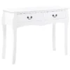 Console Blanche à 2 Tiroirs KLAWOCK -Meilleur Meubles Magasin console 16436331