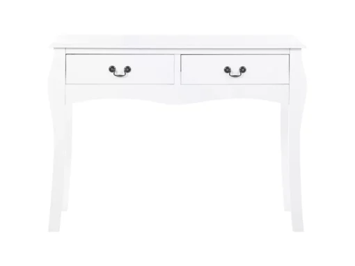 Console Blanche à 2 Tiroirs KLAWOCK -Meilleur Meubles Magasin console 16436337