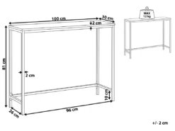 Table Console Imitation Bois Foncé TULIA -Meilleur Meubles Magasin console 16710819
