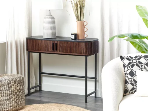 Console Bois Sombre Et Noir JOSE -Meilleur Meubles Magasin console 16710965