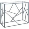 Table Console Argenté En Verre ORLAND -Meilleur Meubles Magasin console 16710993