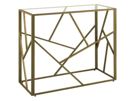 Table Console Dorée En Verre ORLAND -Meilleur Meubles Magasin console 16711149
