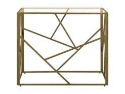 Table Console Dorée En Verre ORLAND -Meilleur Meubles Magasin console 16711155