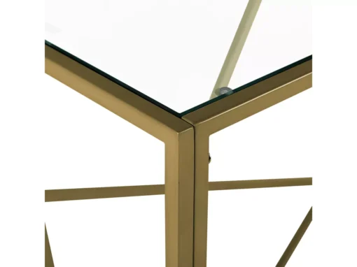 Table Console Dorée En Verre ORLAND -Meilleur Meubles Magasin console 16711161
