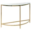 Console à Plateau En Verre Effet Marbre Blanche/dorée ORITA -Meilleur Meubles Magasin console 17178053